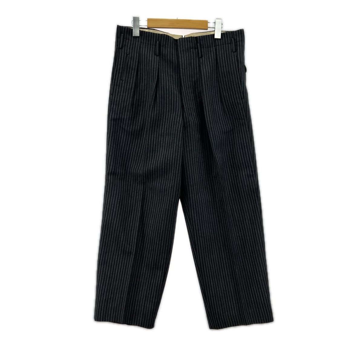 パンツ 60s~ マルチストライプ 2タック スラックス 黒