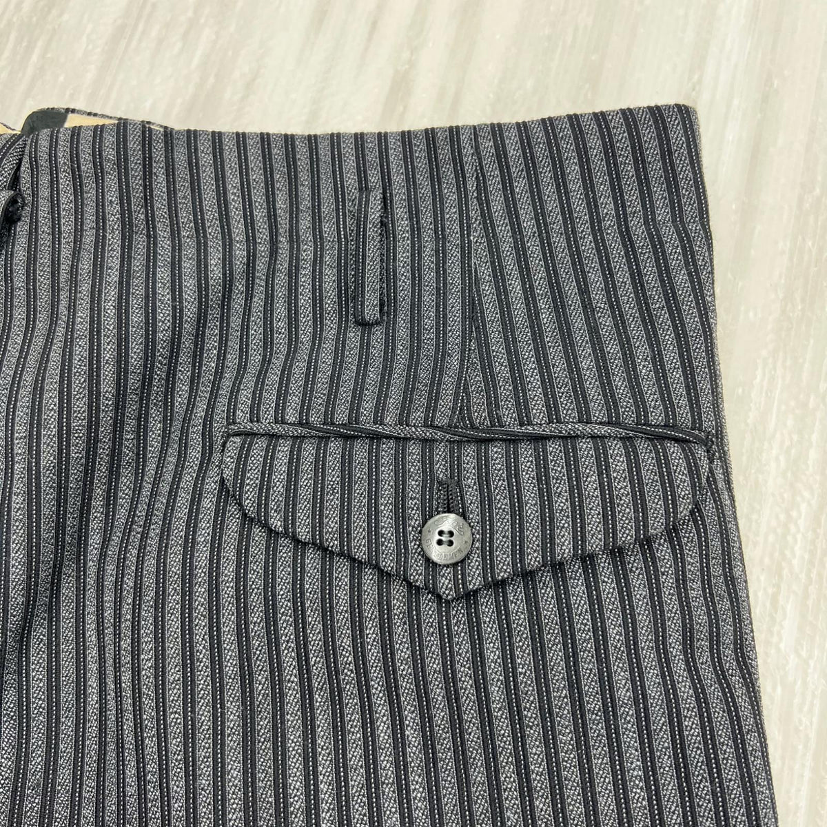 パンツ 60s~ マルチストライプ 2タック スラックス 黒