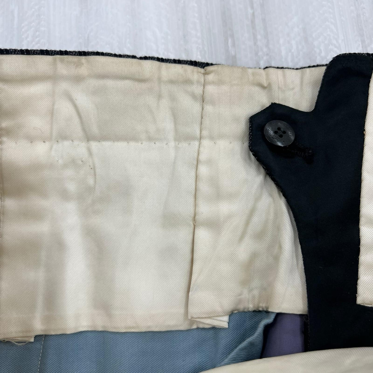 パンツ 60s~ マルチストライプ 2タック スラックス 黒