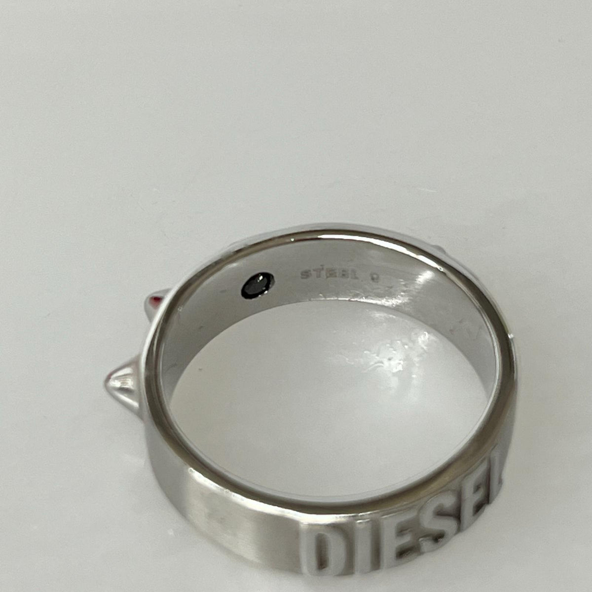 リング・指輪 スチール ロゴスタッズ リング シルバー