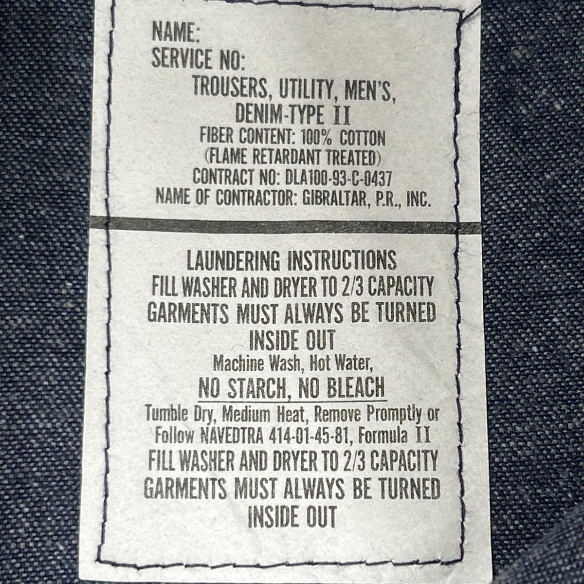 パンツ US.NAVY UTILITY TROUSERS W33 ネイビー
