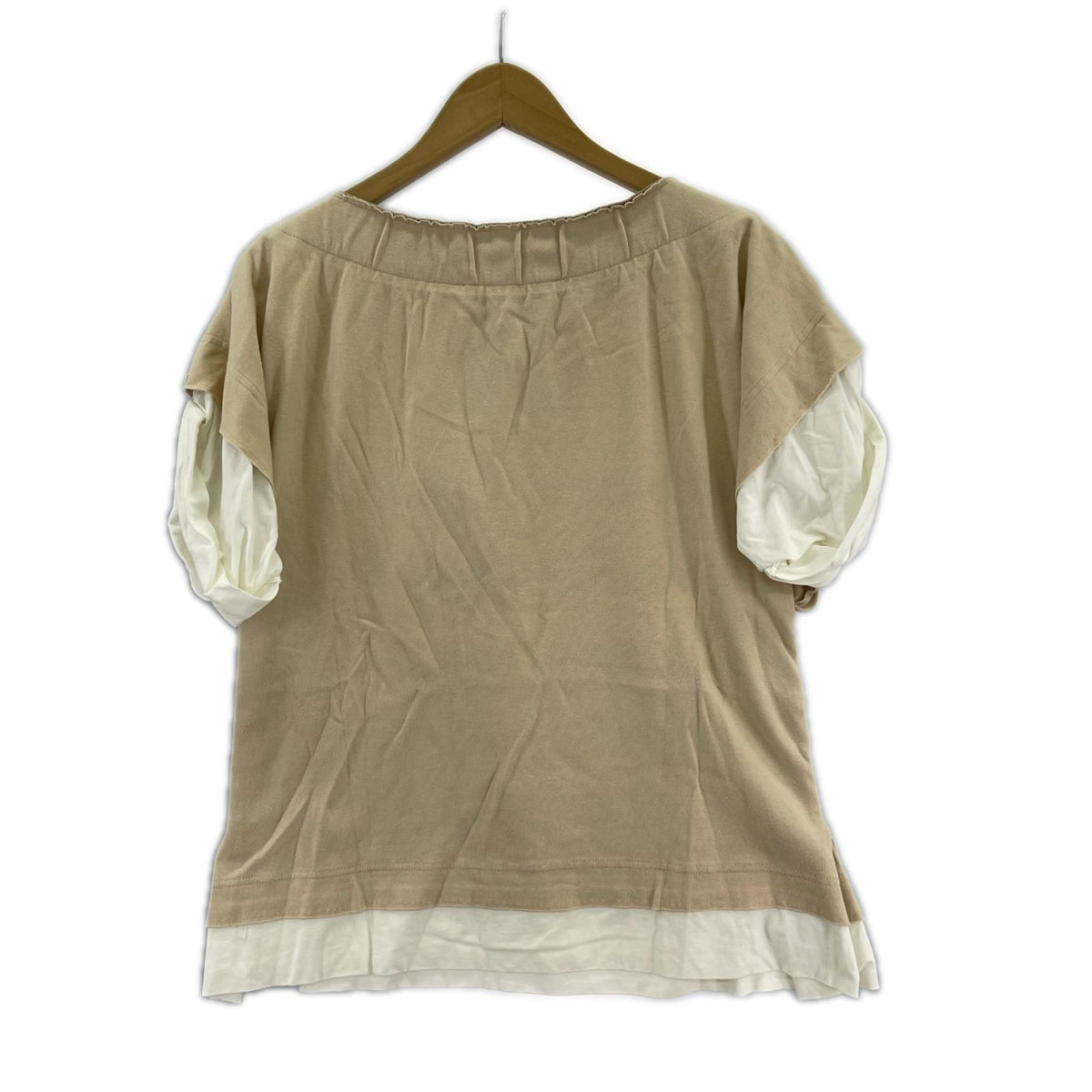 半袖Tシャツ PAINTED LINES M ベージュ