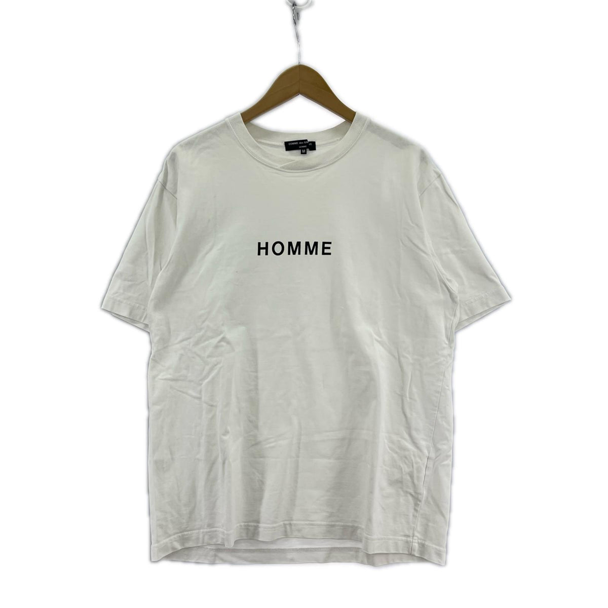 半袖Tシャツ HOMME ロゴ M ホワイト