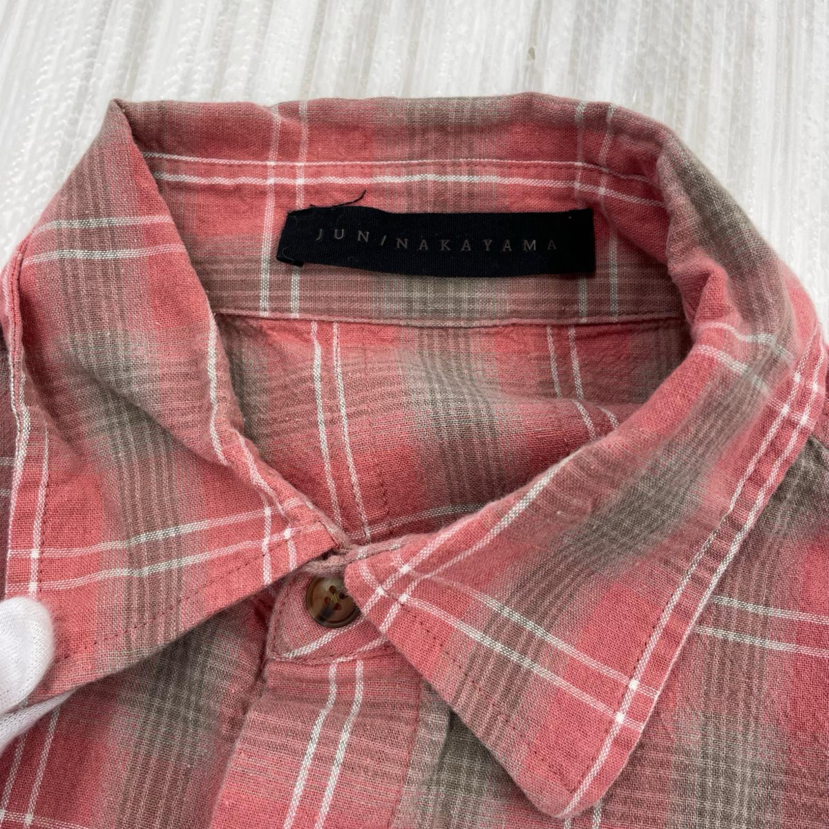 長袖シャツ JUN/NAKAYAMA 長袖シャツ 26SS チェックローカットシャツ OS レッド