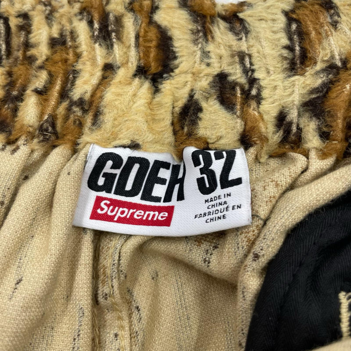 ショートパンツ Supreme×GOODENOUGH 25SS Crushed Rayon Cargo Short "Leopard 32 レオパード ブラウン