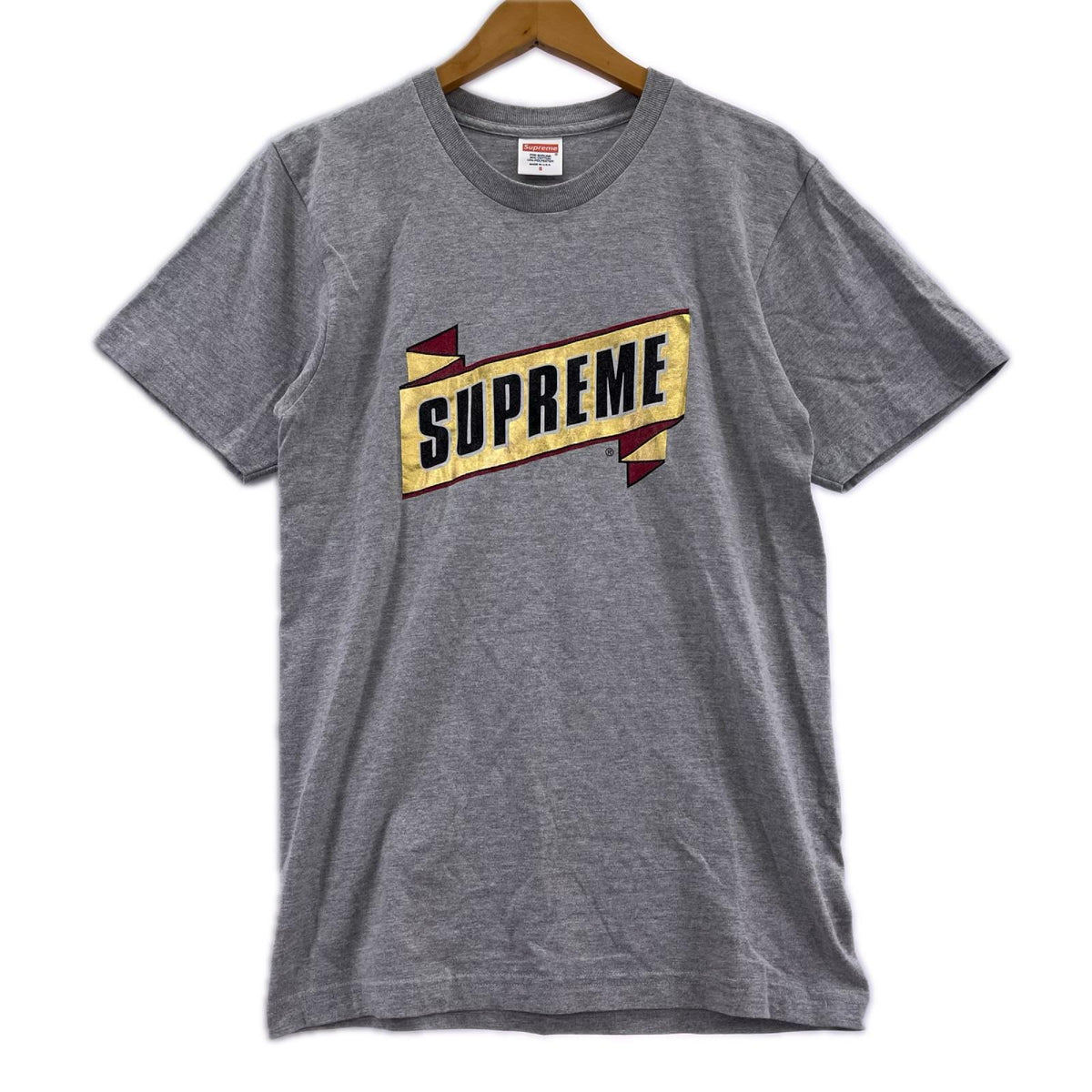 半袖Tシャツ Supreme Banner Logo Tee グレー (S) S グレー