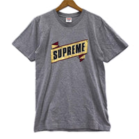 半袖Tシャツ Supreme Banner Logo Tee グレー (S) S グレー