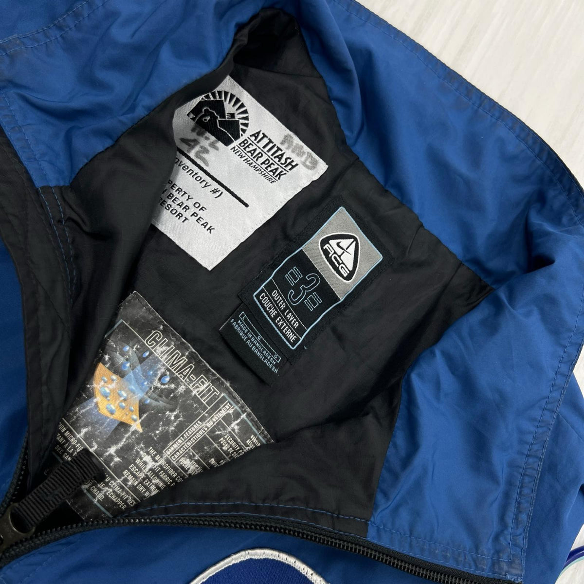 ジャケット NIKE ACG 00s ハーフジップナイロンプルオーバー 青×黒 (L) L
