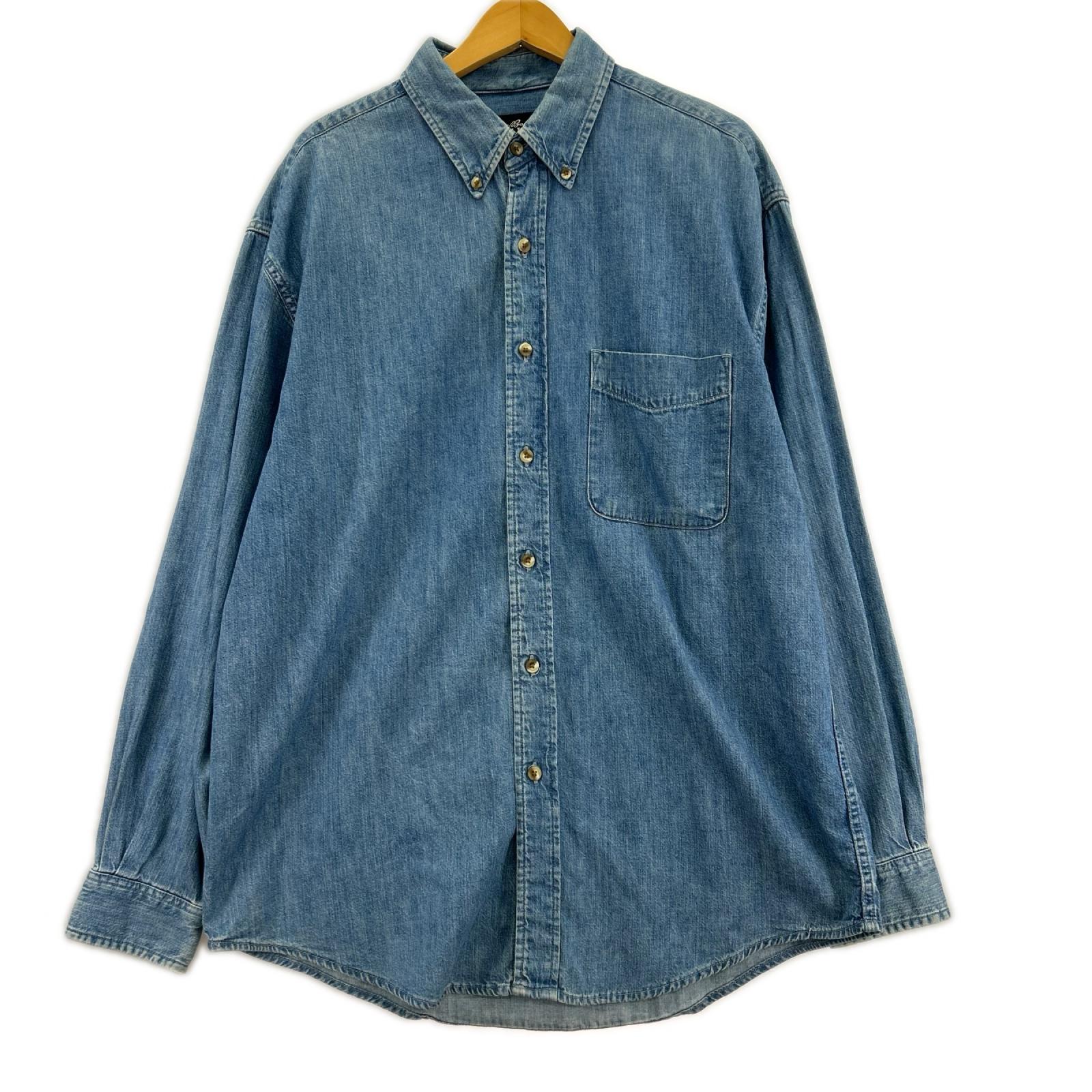 長袖シャツ 90S デニムシャツ ライトブルー (m) M ブルー
