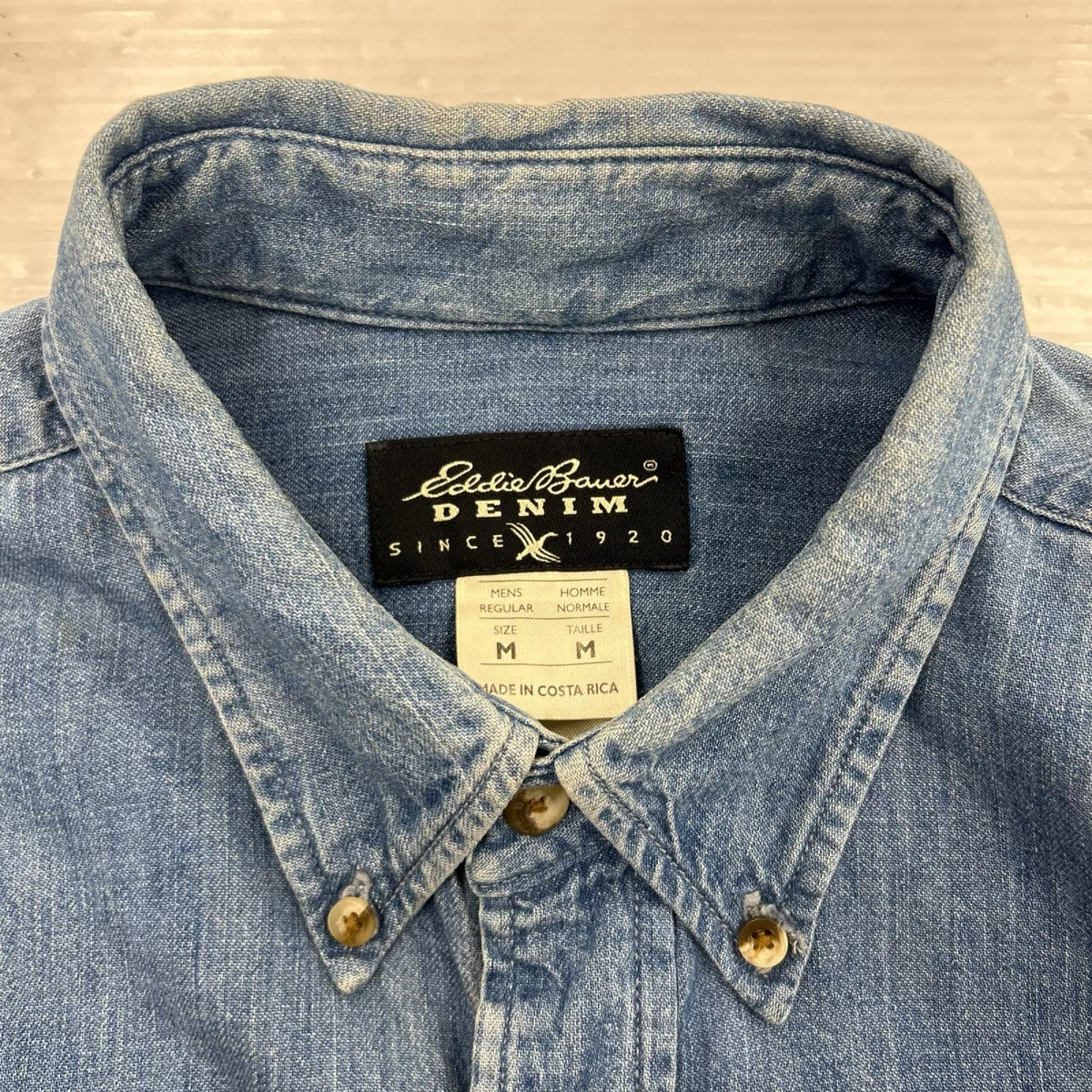 長袖シャツ 90S デニムシャツ ライトブルー (m) M ブルー