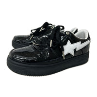 スニーカー BAPE STA エナメル 黒 26cm (US8 UK7 1/2 EU42) ブラック