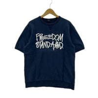 半袖Tシャツ FREEDOM STANDARD/前V/半袖/紺 M ネイビー