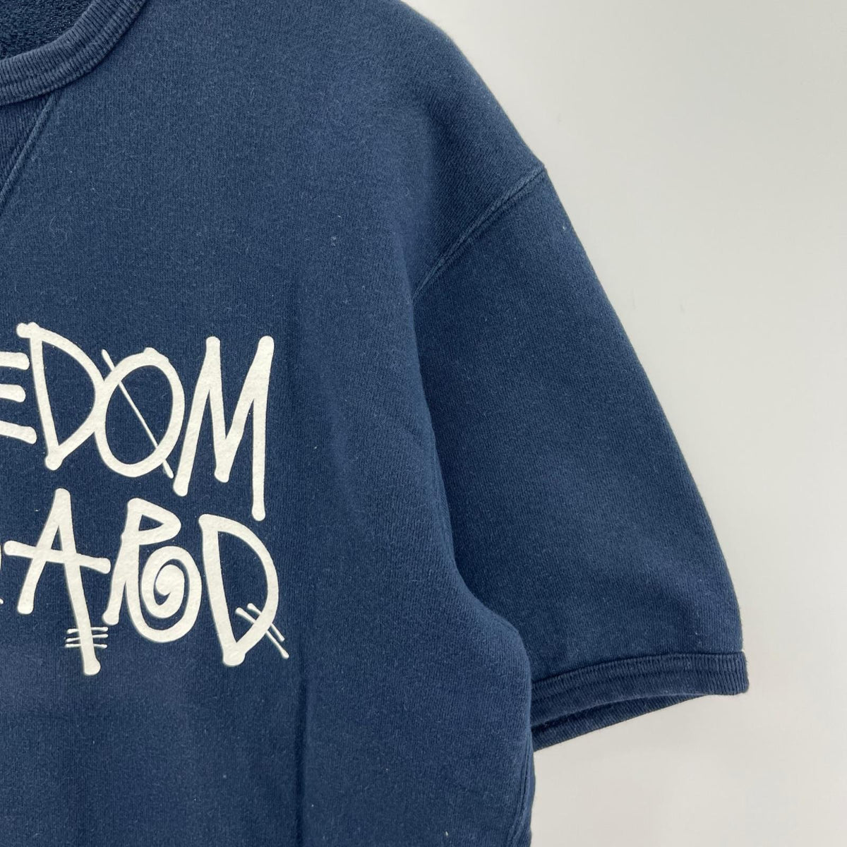 半袖Tシャツ FREEDOM STANDARD/前V/半袖/紺 M ネイビー