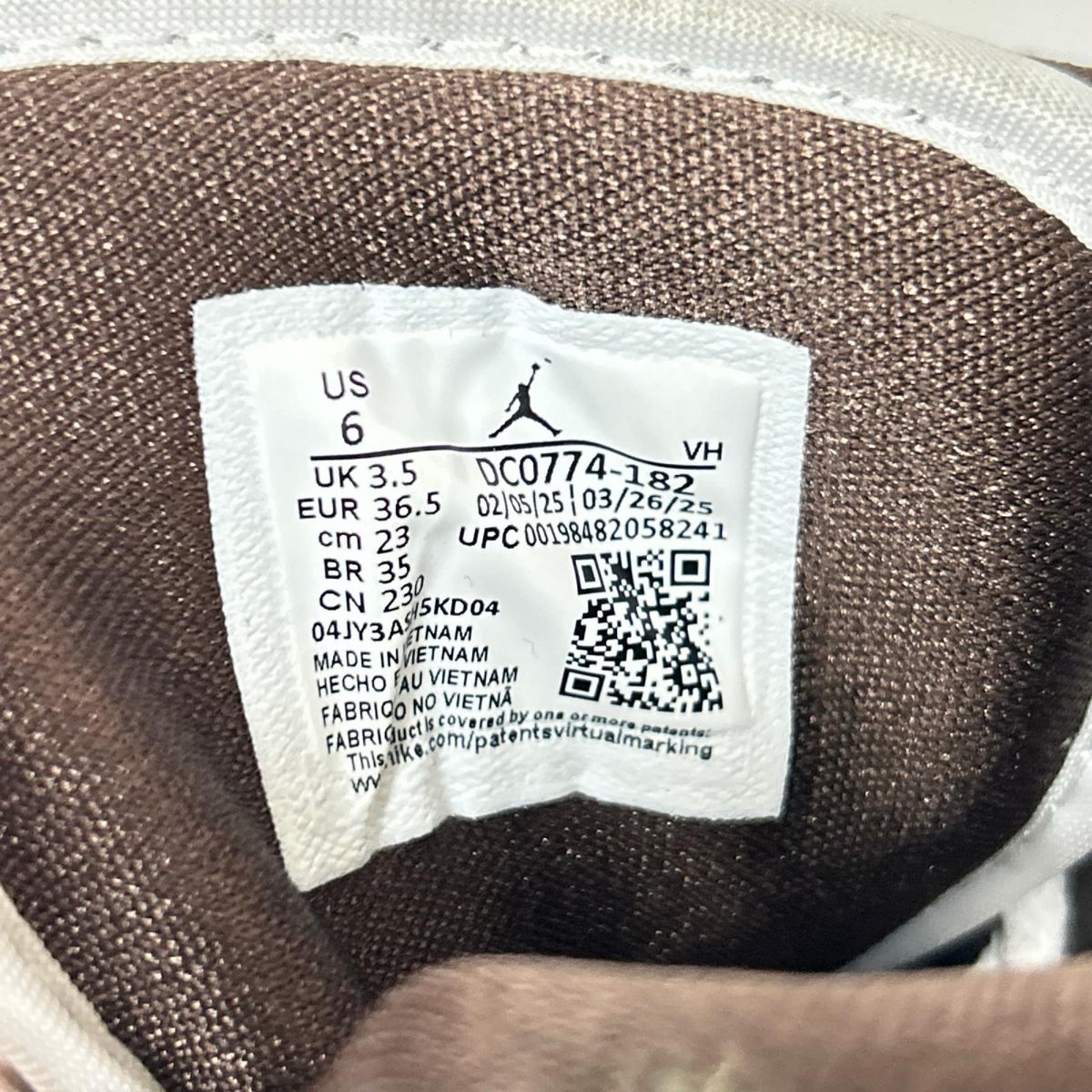 シューズ AIR JORDAN 1 LOW Dark Brown 23.0 23cm (US5 UK4 1/2 EU36)