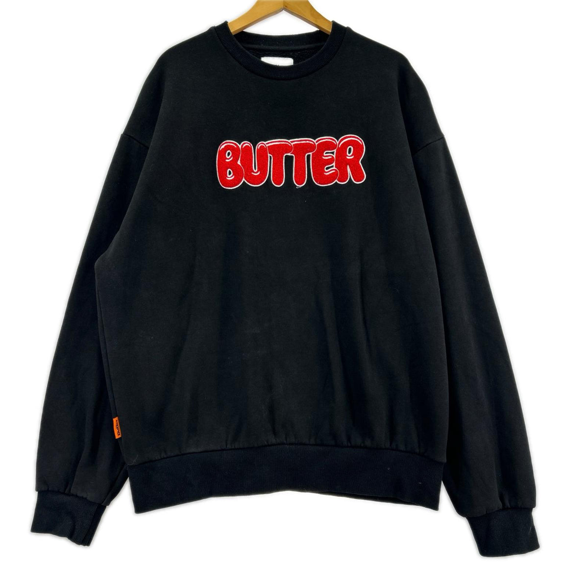 スウェット BUTTER センターロゴ 黒 (XL) ブラック