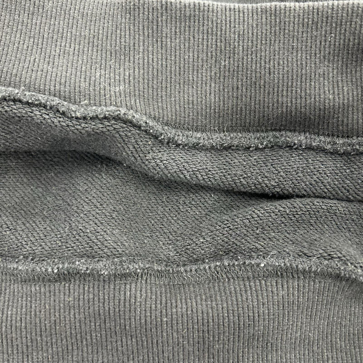 スウェット ハーフジップ センターロゴ刺繍 黒 (XL) ブラック