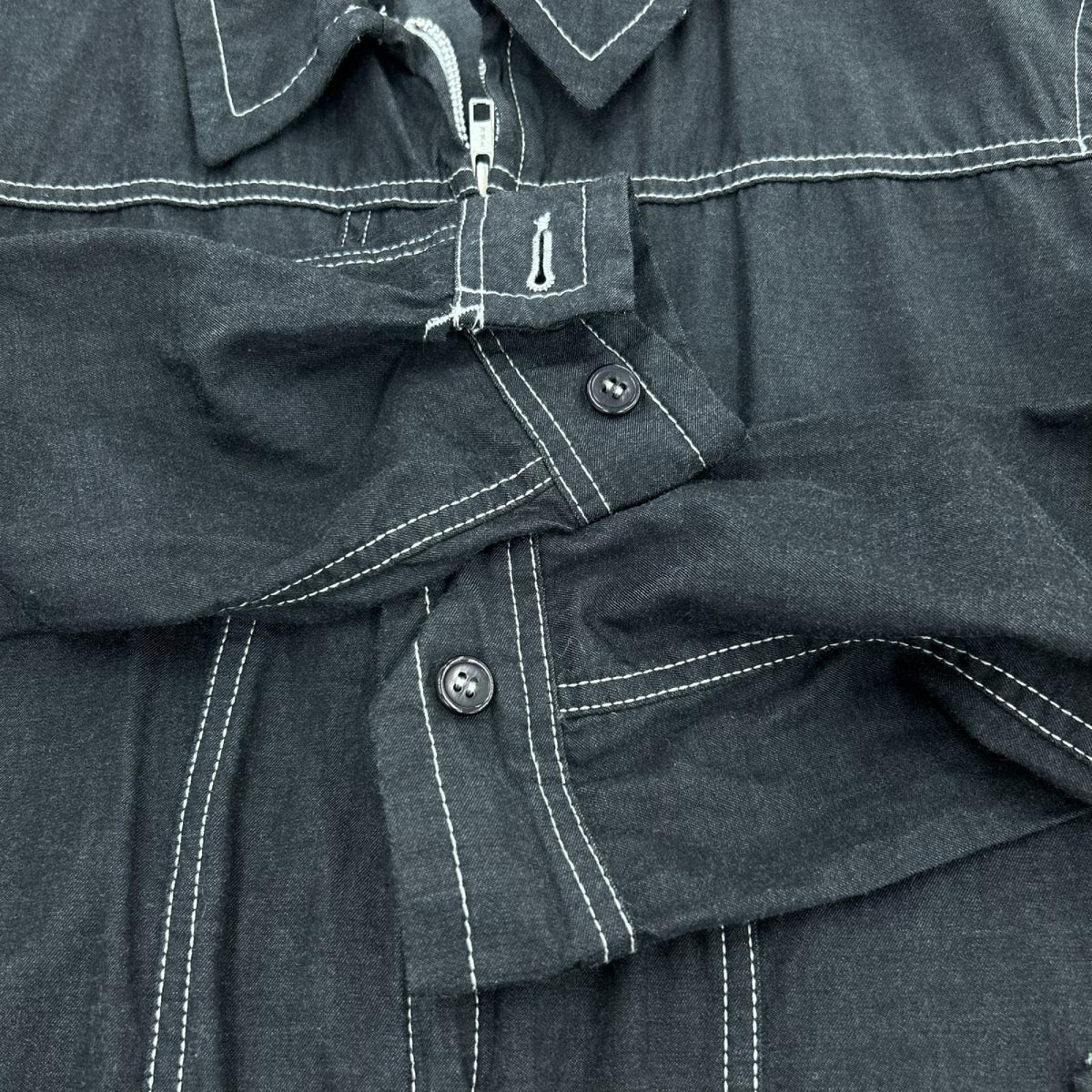 ジャケット HOMME PLUS ウールコットンジップジャケット AD2009 M M ブラック