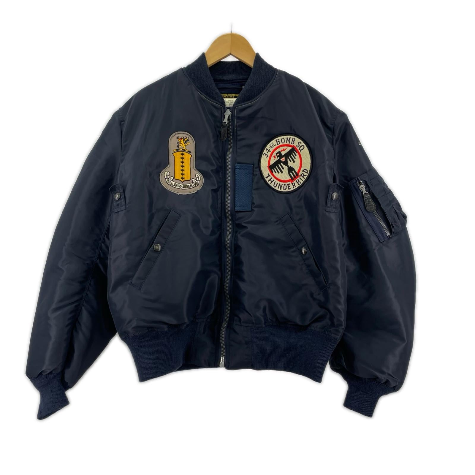 ジャケット A.F.BLUE - 34th BOMB.SQ.THUNDERBIRDS 40 ネイビー
