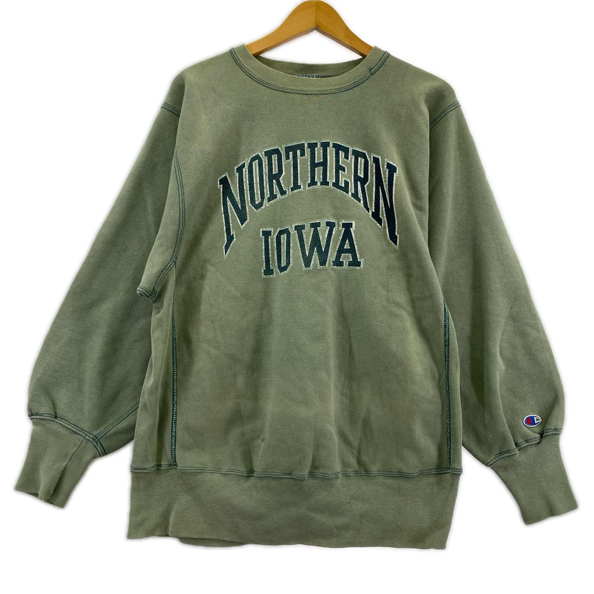 スウェット reverse weave 90s IOWA 緑 L L グリーン