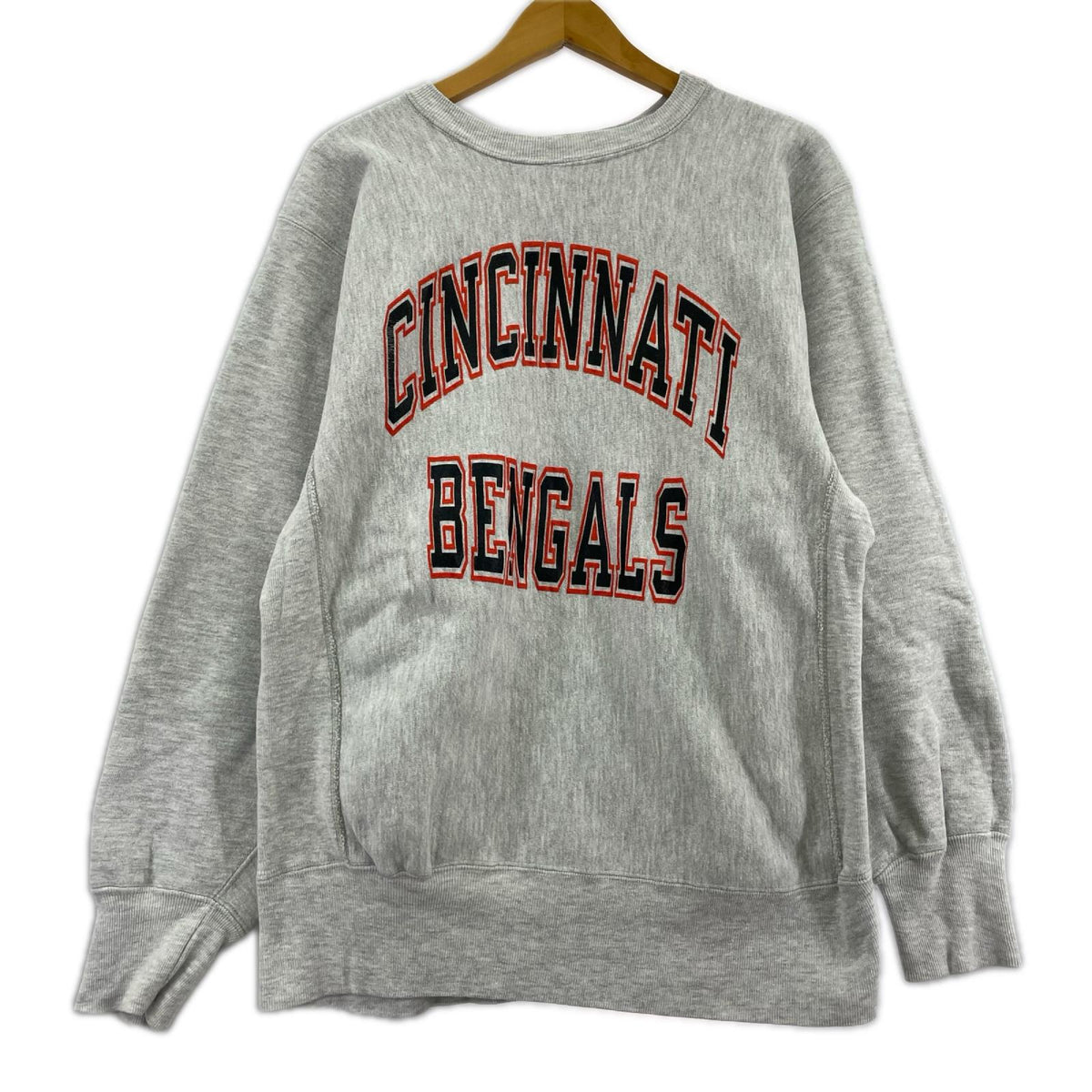 スウェット 90s リバースウィーブ 2段プリント グレー (L) L グレー