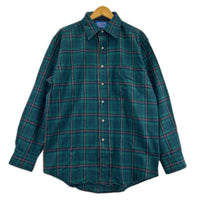 長袖シャツ PENDLETON USA製 チェックウールシャツ 緑 (M) M グリーン