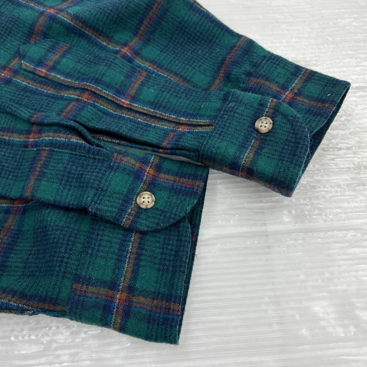 長袖シャツ PENDLETON USA製 チェックウールシャツ 緑 (M) M グリーン