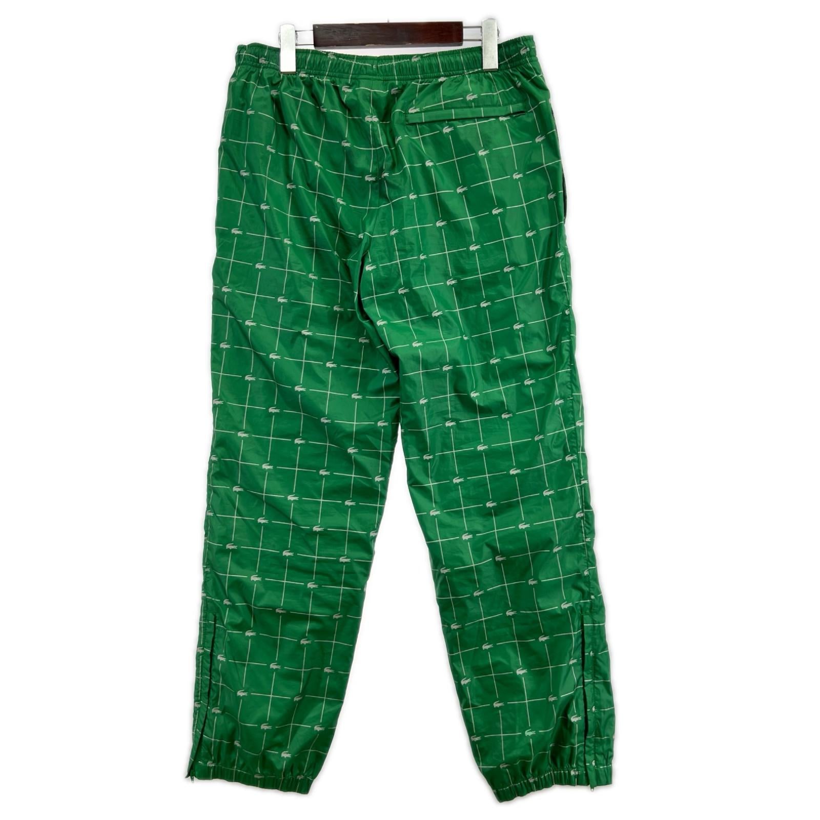 パンツ ×LACOSTE ReflectiveGrid Nylon Track Pant S グリーン