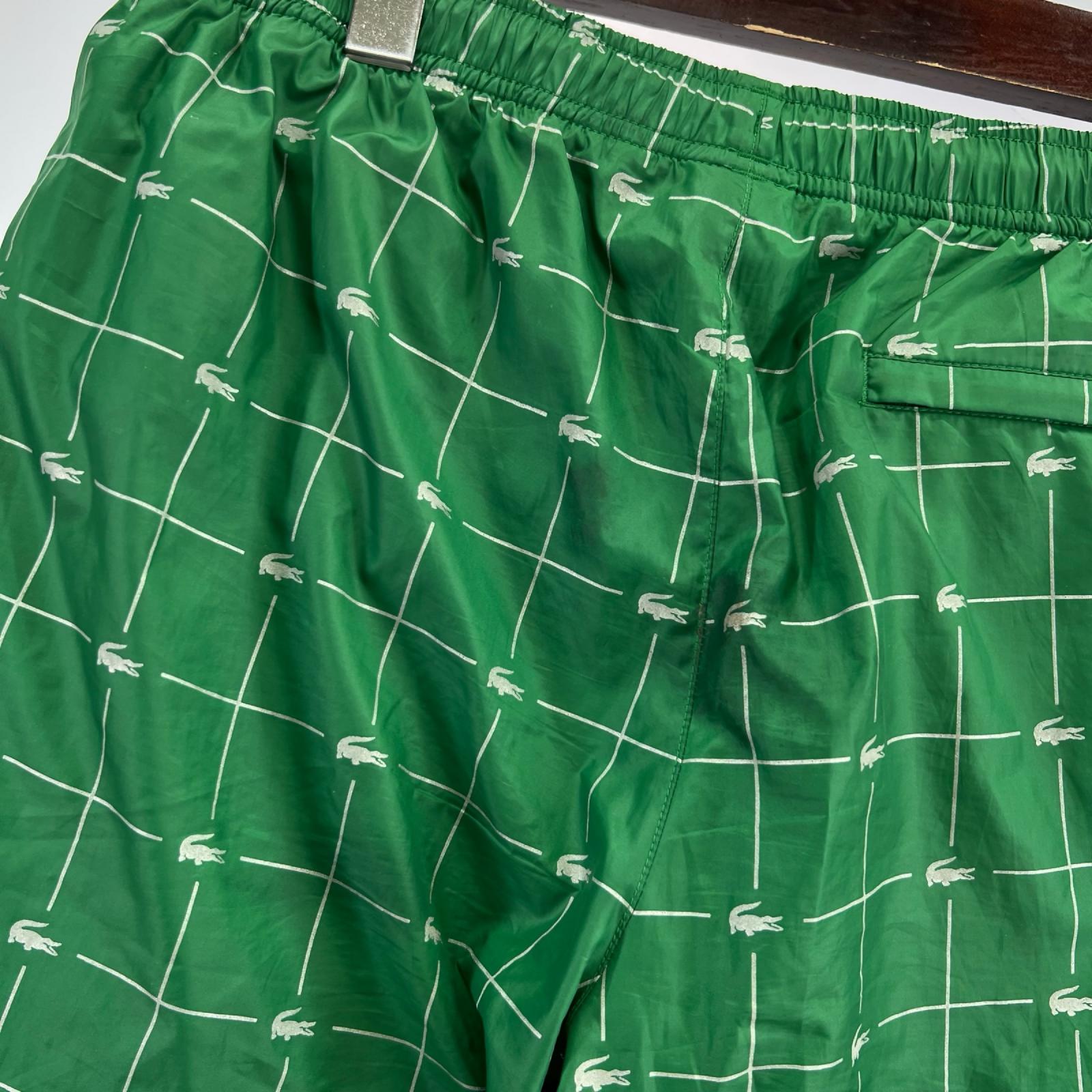 パンツ ×LACOSTE ReflectiveGrid Nylon Track Pant S グリーン