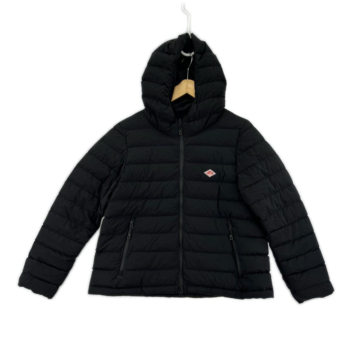 ダウンジャケット MIDDLE DOWN HOODED JACKET ブラック M ブラック