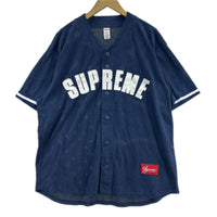 半袖シャツ 24SS Ultrasuede Mesh Baseball Jersey L L ネイビー