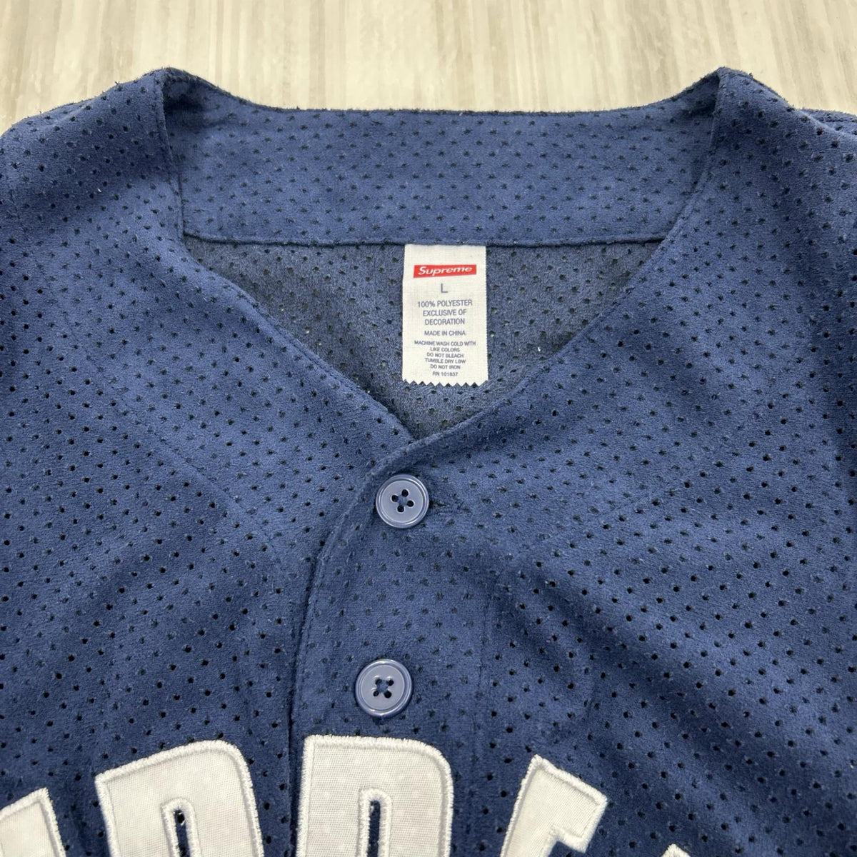 半袖シャツ 24SS Ultrasuede Mesh Baseball Jersey L L ネイビー