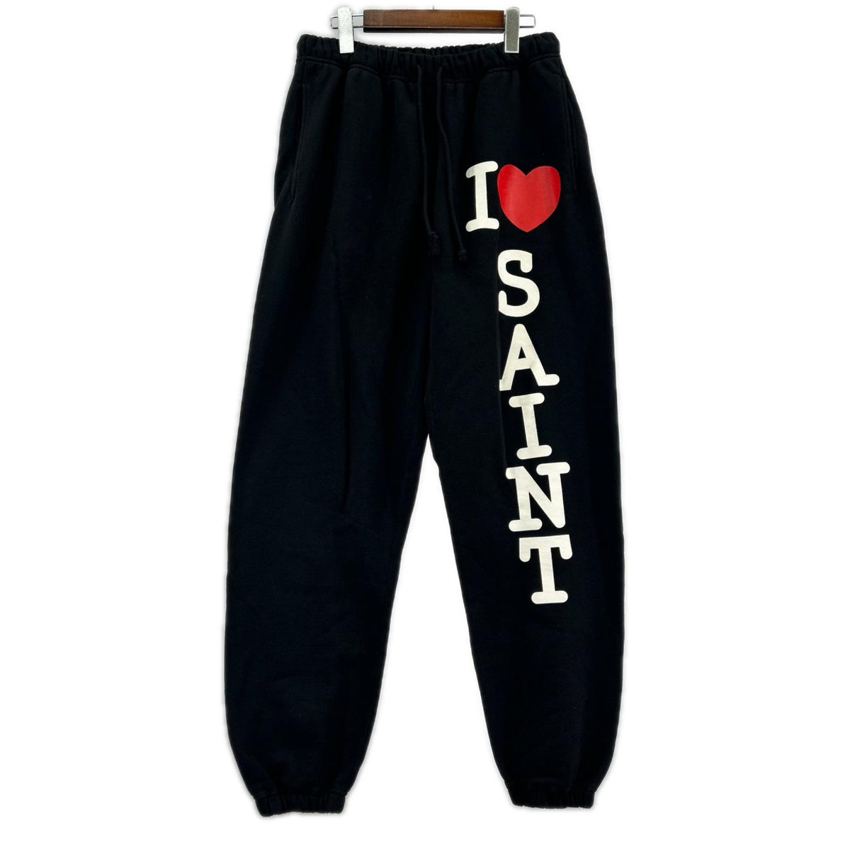 パンツ SWEAT PANTS I LOVE SAINT (S) S ブラック