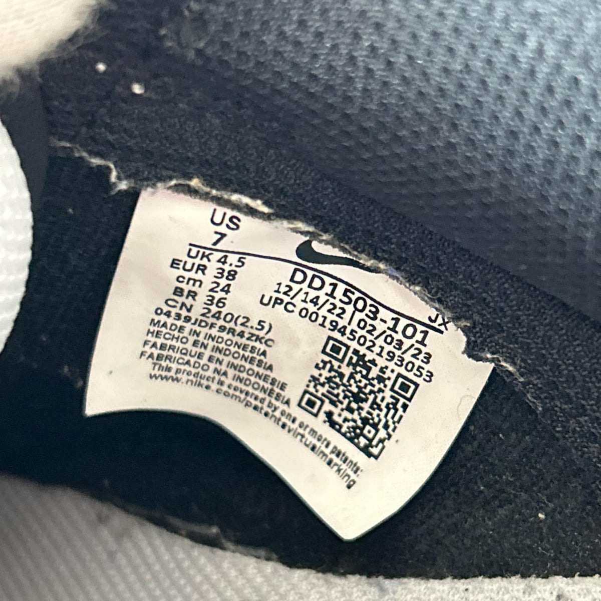 スニーカー DUNK LOW/24.0/DD1503-101 24cm (US6 UK5 1/2 EU38)