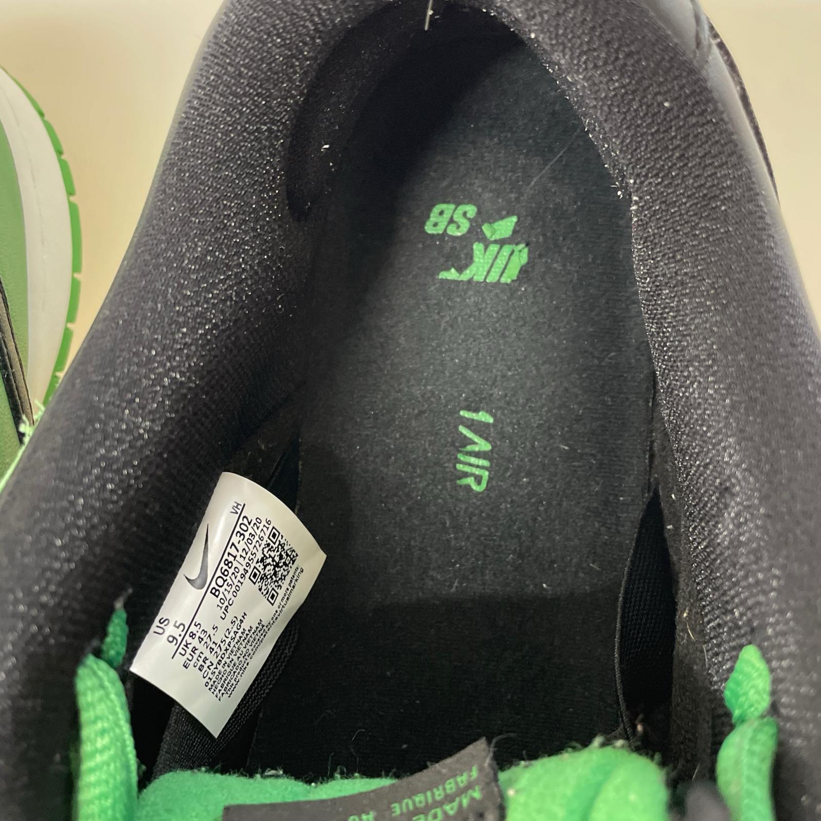 スニーカー SB Dunk Low Pro Black and Classic Green 27.5cm (US9 1/2 UK9 EU45)