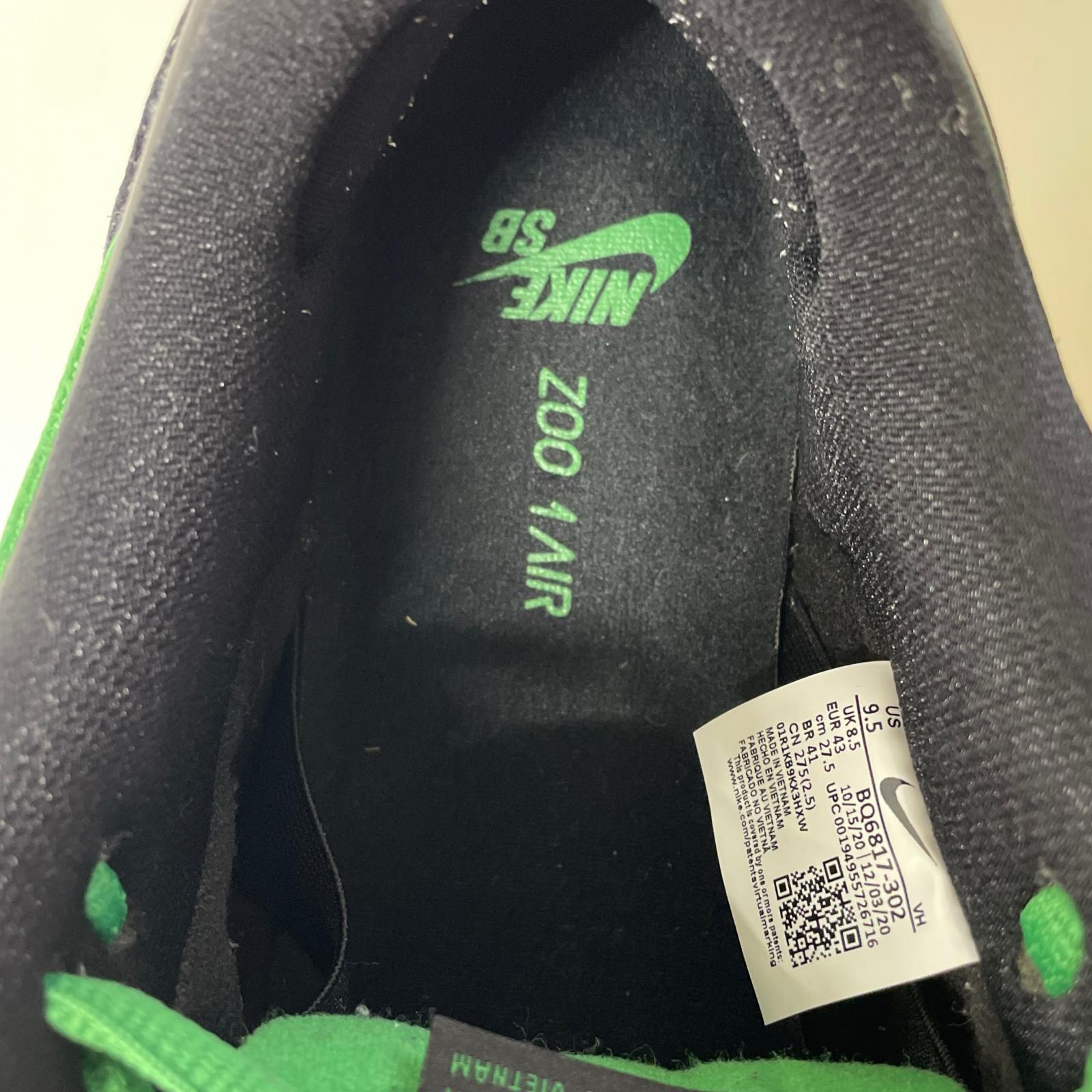 スニーカー SB Dunk Low Pro Black and Classic Green 27.5cm (US9 1/2 UK9 EU45)