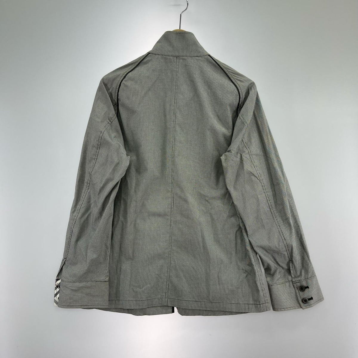 ジャケット BURBERRY BLACK LABEL 千鳥柄 スイングトップジャケット BMP92-611-05 グレー (L) L ブラック