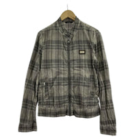 ジャケット DOLCE&GABBANA チェックブルゾン グレー (44) 44 グレー