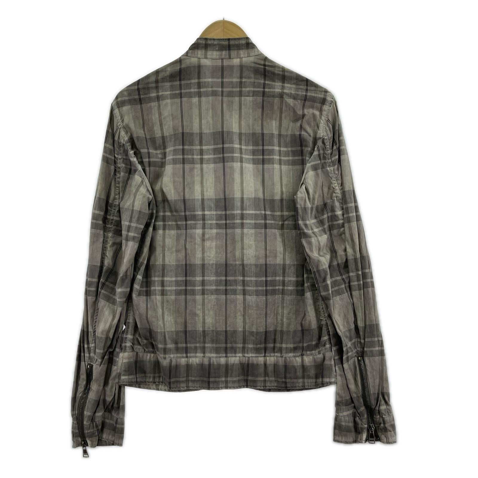 ジャケット DOLCE&GABBANA チェックブルゾン グレー (44) 44 グレー