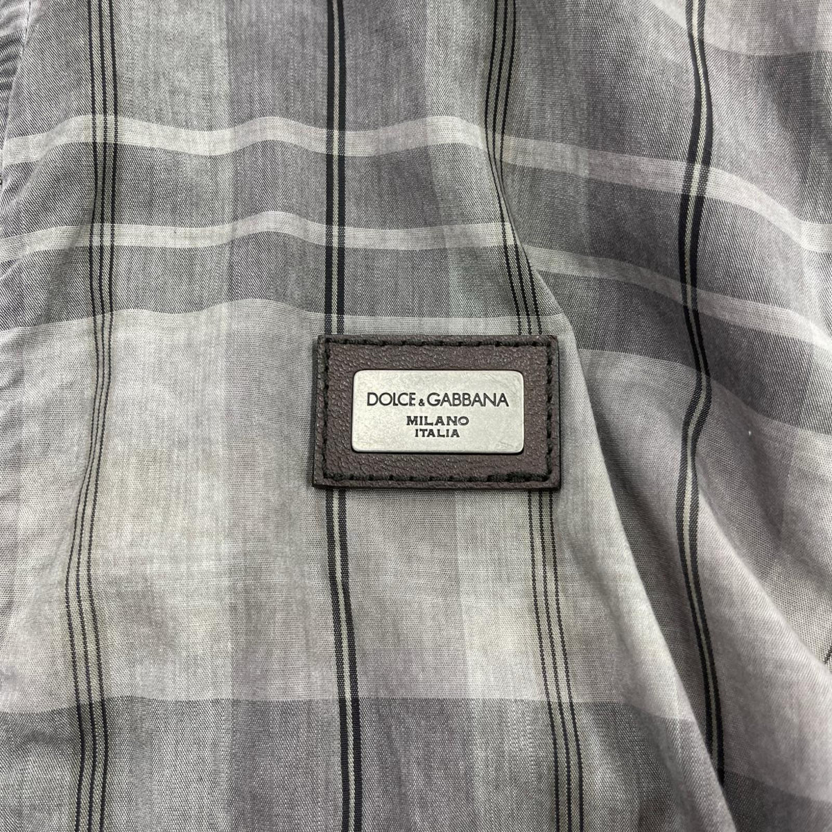 ジャケット DOLCE&GABBANA チェックブルゾン グレー (44) 44 グレー