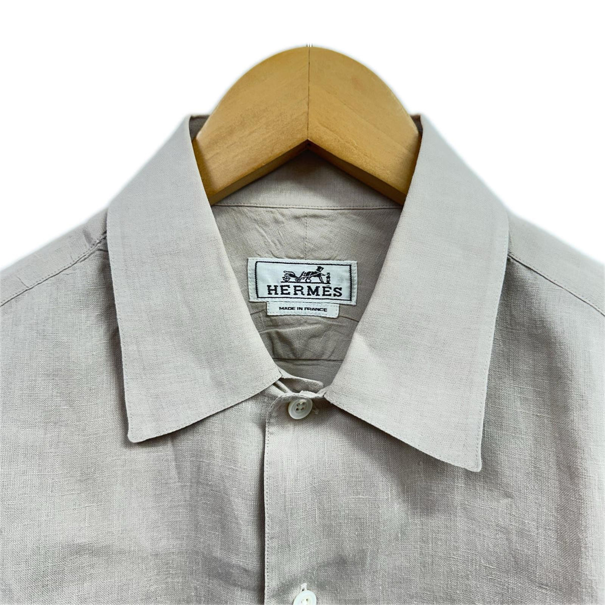 HERMES リネンシャツ ベージュ