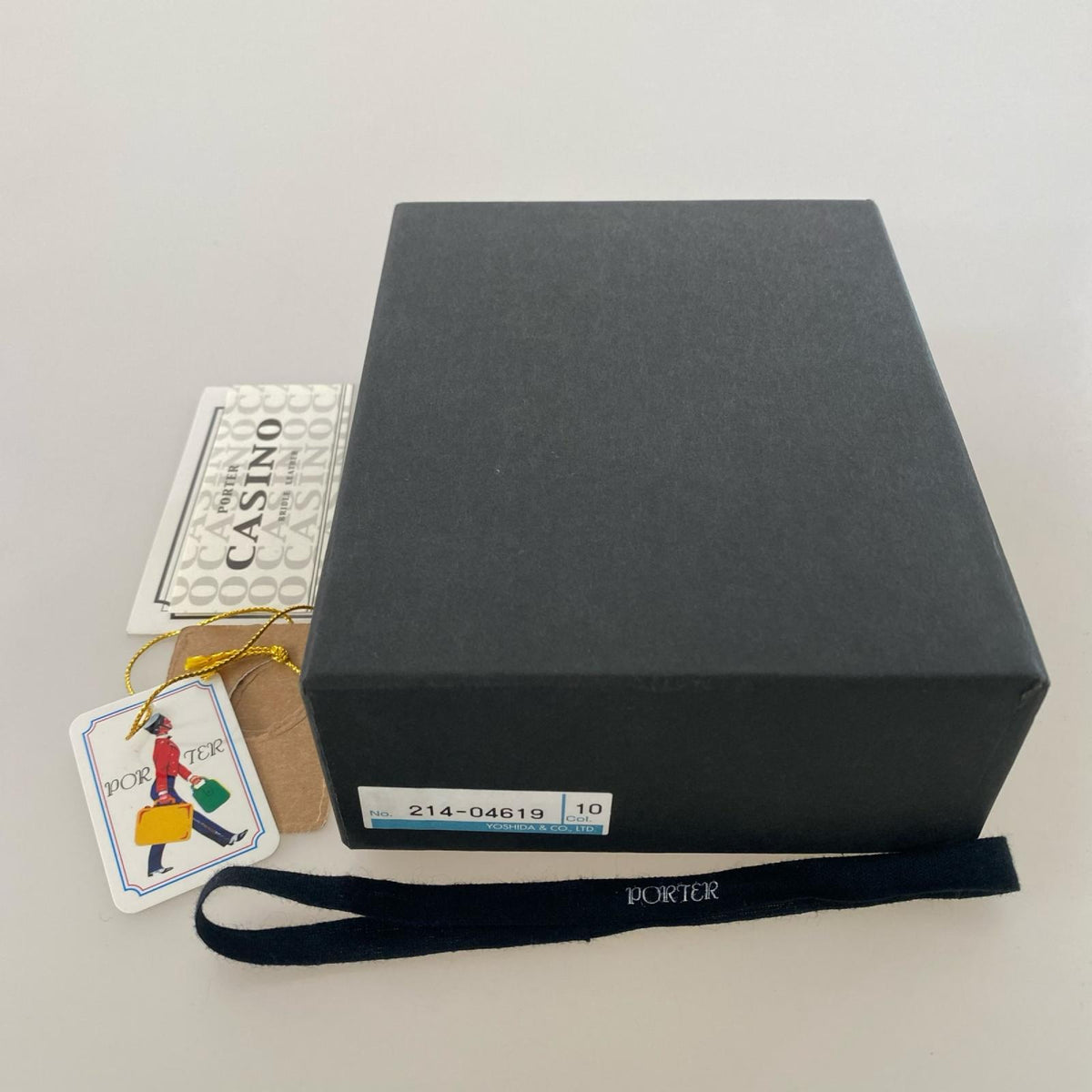 コンパクトウォレット CASINO 二つ折り財布 ブラック ブラック