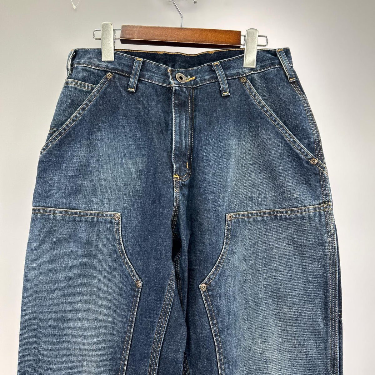 パンツ Carhartt メキシコ製 デニム ダブルニー (W30) ネイビー