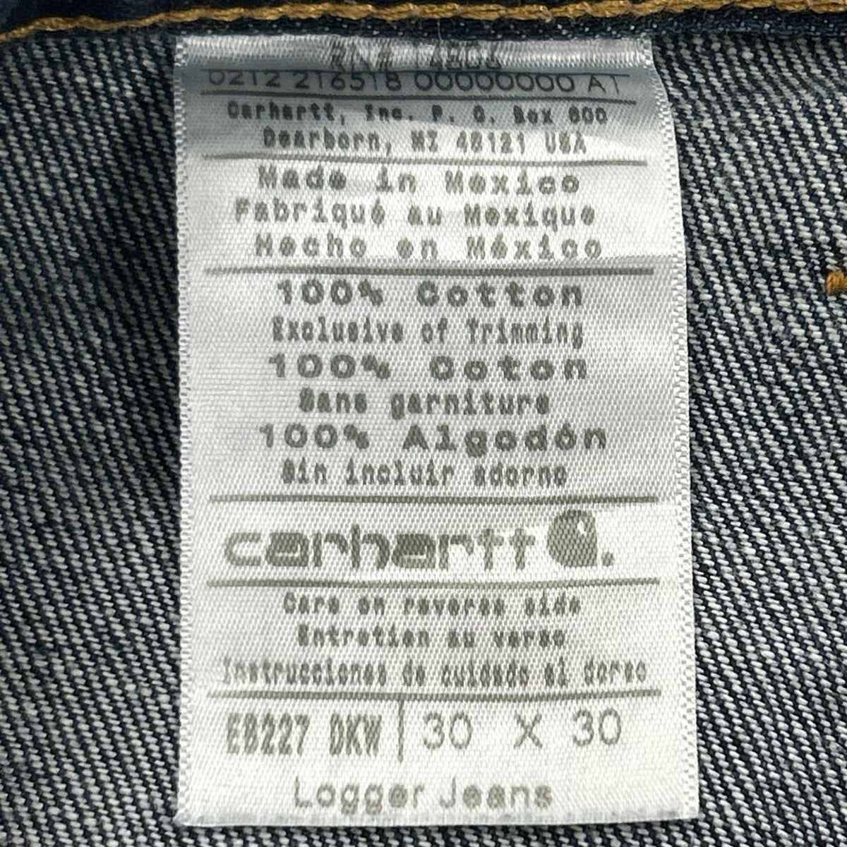 パンツ Carhartt メキシコ製 デニム ダブルニー (W30) ネイビー
