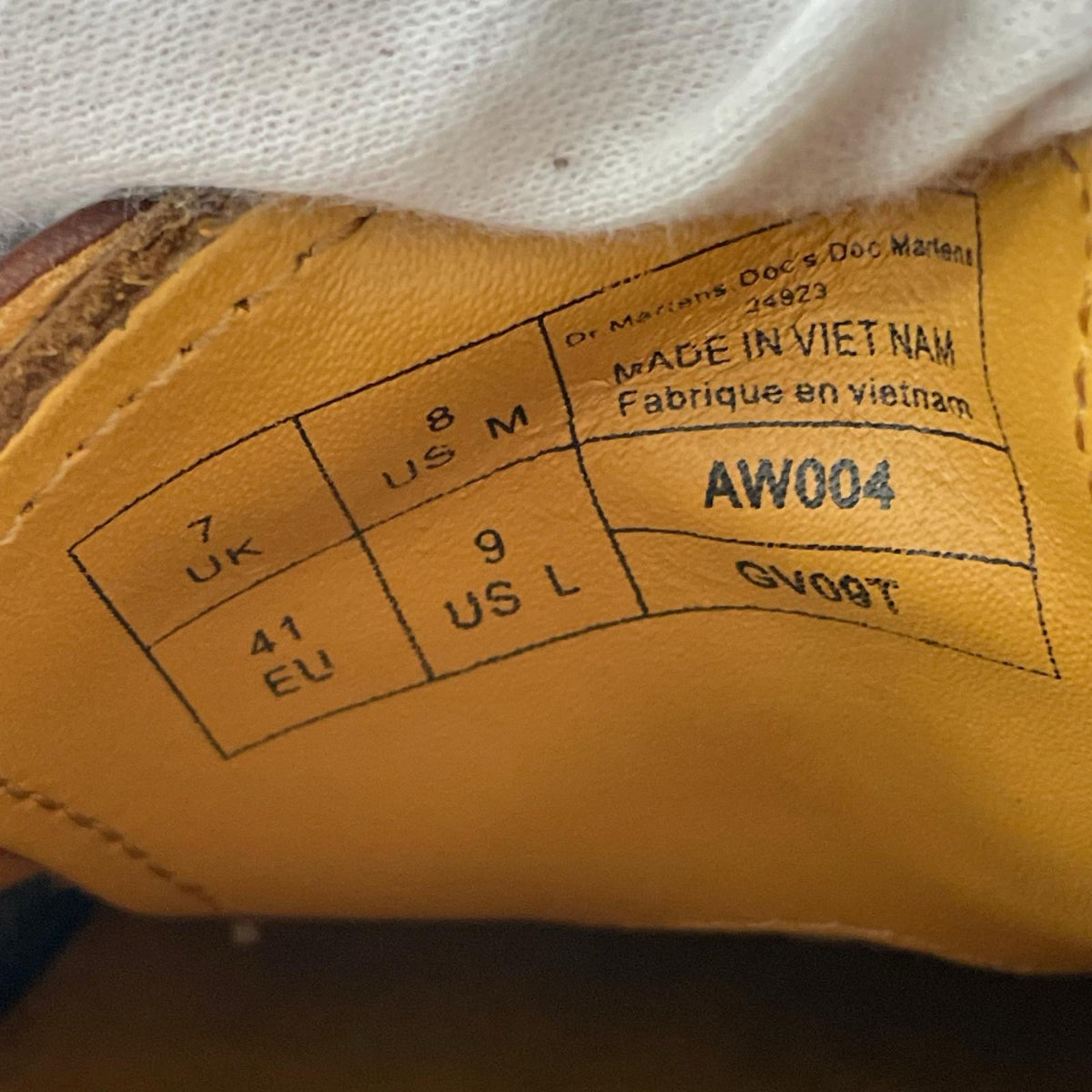 シューズ Dr.Martens 3ホール レザー 茶 AW004 (26) ブラウン