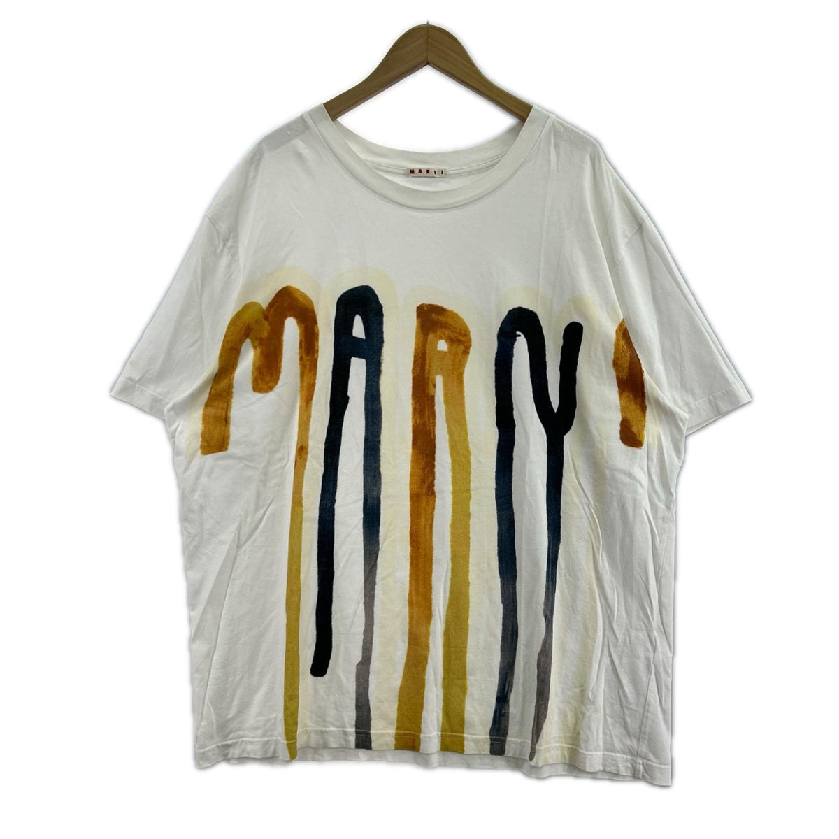 半袖Tシャツ MARNI 22SS ドリッピングロゴTシャツ 48 ホワイト 48 ホワイト
