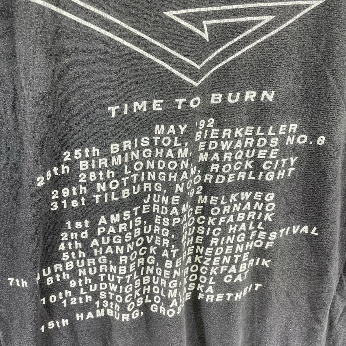 半袖Tシャツ time to burn tour ブラック