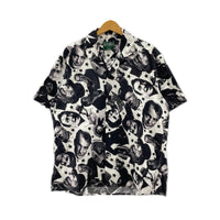 半袖シャツ Hollywood 総柄 アロハシャツ L L