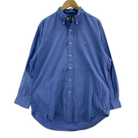長袖シャツ 90s YARMOUTH 16-33 BLU