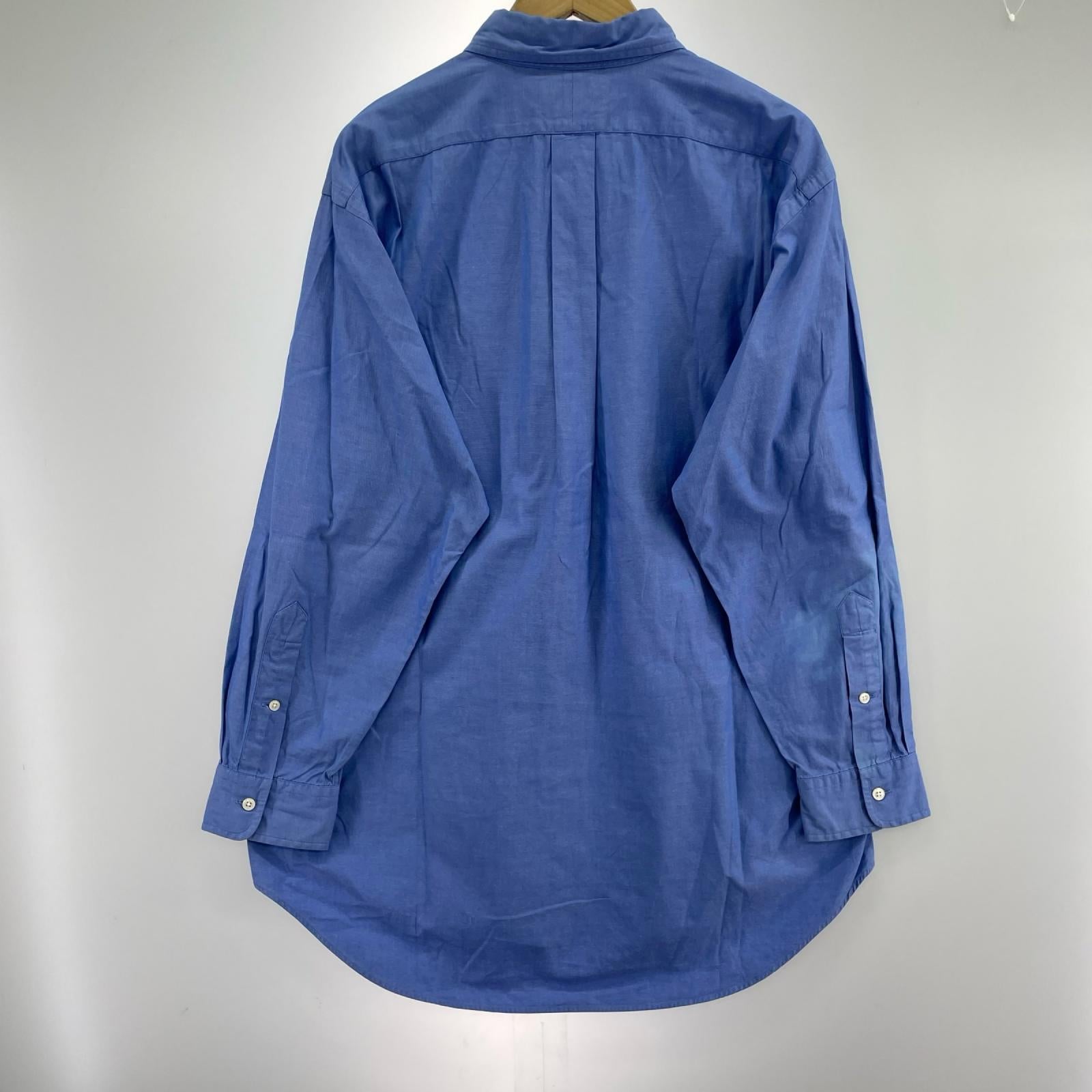 長袖シャツ 90s YARMOUTH 16-33 BLU