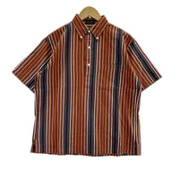 半袖シャツ 90s Flannel Shirt S Check 総柄 ORG M ブラウン